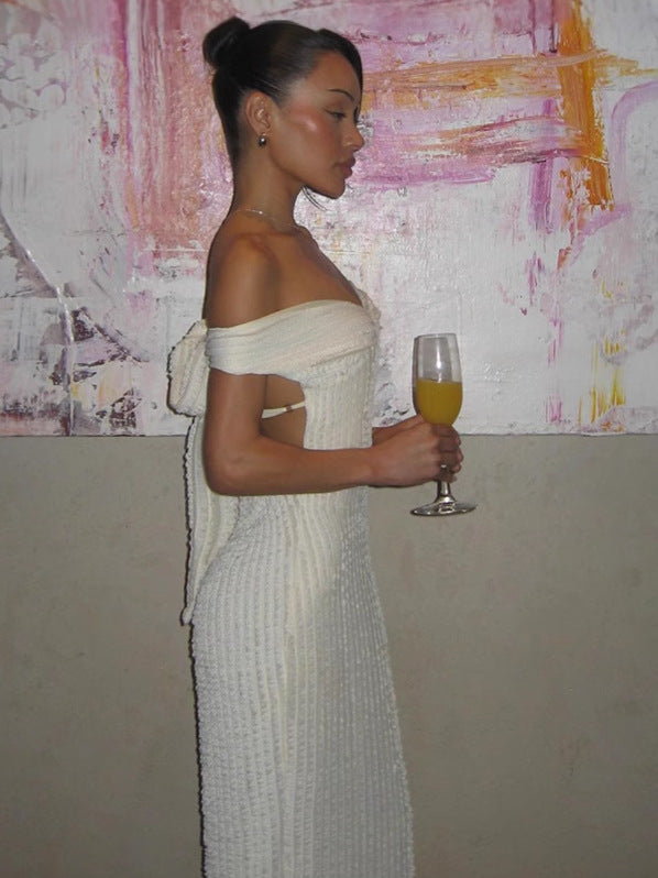 Althea | Elegante Rugloze Maxi Jurk