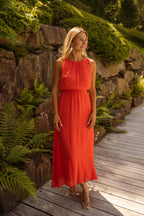 Norelia® | De zomerjurk in een krachtige oranje kleur